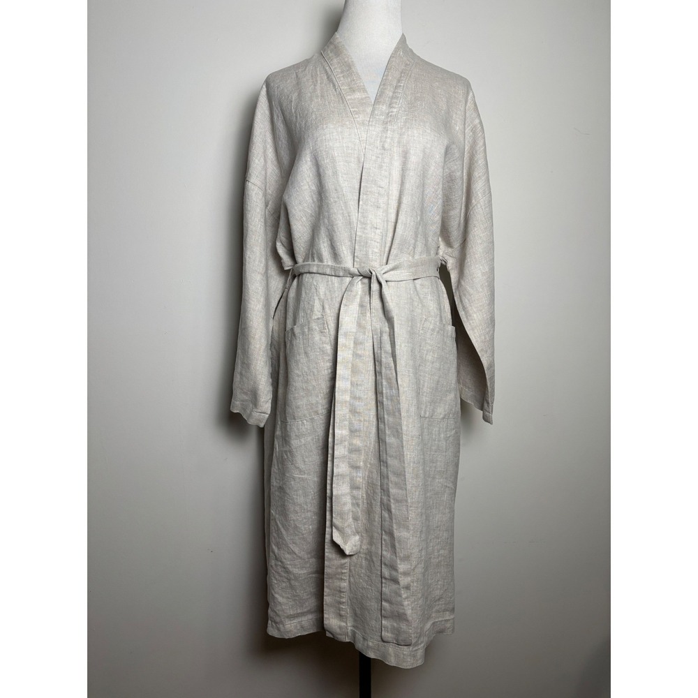 Amazhiyu Womens Linen Kimono Spa Robe Size S Quiet Luxury Minimalist Relaxation
